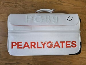  【新品】パーリーゲイツ（PEARLY GATES）　ボストンバッグ（白色）移動楽ラク　キャスター付　上下2段式　(個人出品）