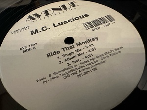 12”★MC Luscious / Ride That Monkey / クラシック！