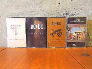 AC/DCカセットテープ4点セット●240313k7-otclctアナログエーシー・ディーシーロックバンド音楽ミュージック