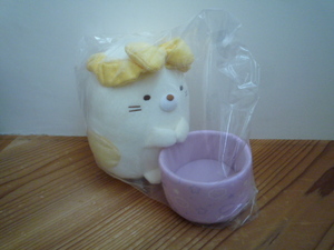 新品・未使用・タグ付き すみっコぐらし ネコ ねこ 猫 ぬいぐるみ 小物入れ サンエックス くじ クジ 景品 非売品 すみっコくじ 匿名発送