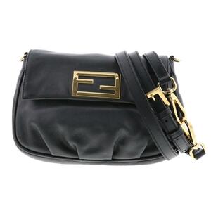 【限定価格6/1まで】FENDI （フェンディ） レザー ショルダーバッグ バッグ ハンドバッグ Black 8M0276 used:AB[ROR]