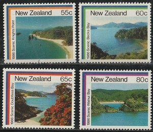 ニュージランド1986＃850－島の風景４完 未 ＄2.90