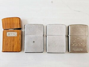 1円スタート☆Zippo シンプルライター 4本セット