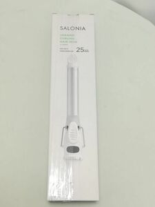 SALONIA セラミックカールアイロン 25mm SL-008 [シルバーホワイト] ヘアアイロン