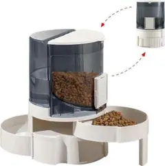 自動給餌器 猫 犬 自動給水器 重力式 自動餌やり機 水洗い可能 お手入れ簡単