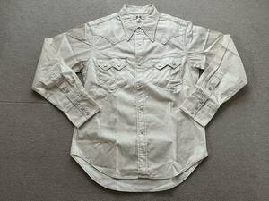 新品 ジェラード JELADO ジョングラッコー 長袖 モリソン シャツ ワークシャツ ウエスタンシャツ M 38 白 日本製