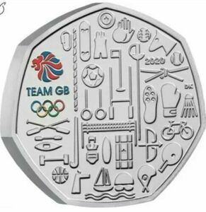 2020年 東京オリンピック 50ペンス Team GB ロイヤルミント発行 シルバー 銀貨