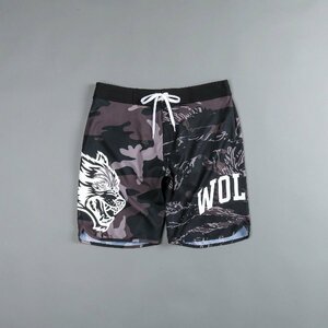 Darc Sport FOREVER WOLVES NO WEAPON STAGE SHORTS BLACK CAMO 28 ダルクスポーツ フォーエバー ノーウエポン ステージショーツ カモ 迷彩