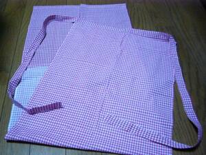 ふんどし　褌おしめ　白ピンクチェック　布地薄い　手作り品　水色も出品中　未使用