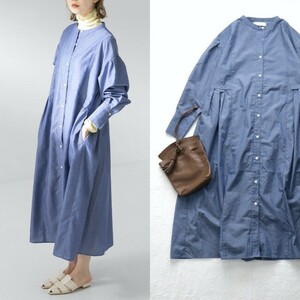 【即決】22ss 美品*1.1万 アーバンリサーチ｜リネンブレンド♪デニムワンピース（UR Lab.）