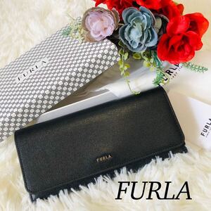 FURLAフルラ レディース 女性 財布 長財布 ブランド財布 人気ブランド トレンド ウォレット ブラック 黒 お洒落 人気 美品 未使用に近い 