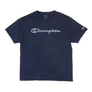 古着 チャンピオン Champion プリントTシャツネイビー サイズ表記：XL　gd80819