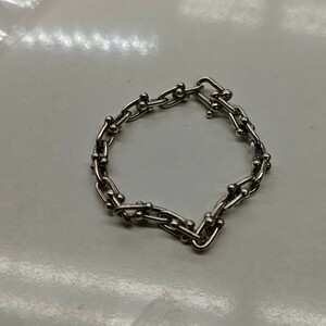 ティファニー TIFFANY&Co. ブレスレット ハードウェア ラージ リンク シルバー 　アクセサリー（腕）約17cm　ま