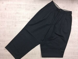 Soft Twill by UNIFIRST オールド アメカジ古着 ハイウエスト タック アンクル丈 チノパンツ ボトムス メンズ 綿混合 メキシコ製 44×30 紺