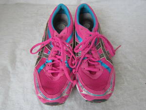 asics LADY TARTHERZEAL（アシックス レディ ターサージール）（TJR829）　ピンク黒青　　wm24㎝ US7　　ok2309C