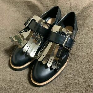 ◆新品 未使用品◆ZARA WOMAN フリンジ タッセルローファー 取り外し可能◆レディース 36 エナメル 黒 ブラック レザー シューズ 靴 ザラ