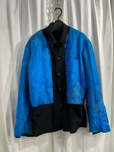 1992SS yohji yamamoto pour homme リバーシブルシルク刺ブルゾン（HO-Y14-836）