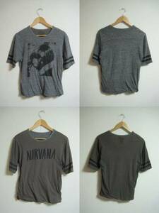 ★ ヒステリックグラマー HYSTERIC GLAMOUR カートコバーン NIRVANA リバーシブルプリントTシャツ sizeM グレー×カーキ 超美品