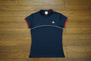 ◇　adidas 　アディダス　◇　ハーフジップ　半袖シャツ ◇　size M 　