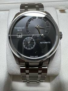 TISSOT　クチュリエ　1853　黒文字盤　自動巻　スモセコ　裏スケルトン