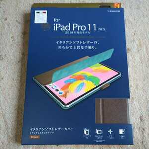 ●ELECOM iPadPro 11インチ ソフトレザーカバー フラップカバー 高級 タブレット ブラウン TB-A18MWDTBR