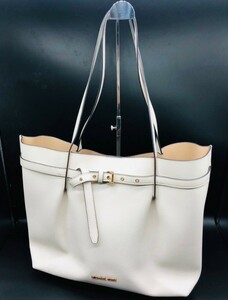 衝撃プライス！『大人ベーシックモデル！』【MICHAEL KORS マイケルコース】高級レザートートバッグ！【レディース/ホワイト】E36