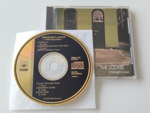 【金レーベル/CSR刻印】ザ・スクェア THE SQUARE/ Midnight Lover CD CBS/SONY 38DH32-1 1A2 純正ケース 安藤まさひろ,伊東たけし,仙波清彦