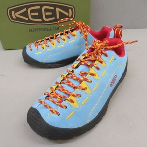 YSS4095★KEEN/キーン JASPER ジャスパー スニーカー アウトドア トレッキング スエード 27.5cm　水色系 未使用★A