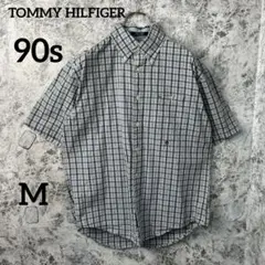 ブランドチェックシャツ　TOMMY HILFIGERトミーヒルフィガー　刺繍ロゴ