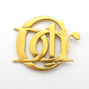 【Christian Dior クリスチャンディオール】 ロゴ ゴールド ブローチ レディース ブランドアクセサリー ファッション小物 ヴィンテージ