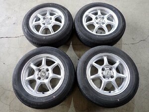 YS6993【送料無料165/70R14】パッソ アクア スペイド などへ 2022年製 ダンロップ 中古夏タイヤセット●14×5.5J 100/4H　ET38●