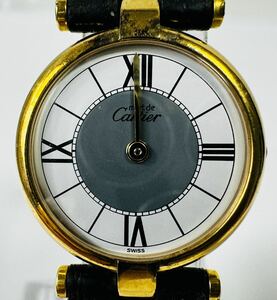 β Cartier カルティエ 590004 クオーツ マストヴァンドームSM 白文字盤 SV925 2RKT レディース腕時計 /264630/53-51