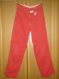 80s 90s ヴィンテージ ピンクハウス 赤 ぺインターパンツ ワークパンツ ペインター ワーク パンツ 0 日本製 ( 古着女子