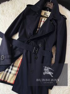 K41【現行collectionモデル】超美品定価24万●BURBERRY LONDON●最高峰トルコ製●高級トレンチコート バーバリーコート メンズ　54R/LL/XL