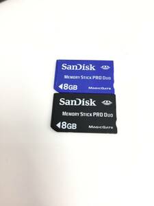 ◆MEMORY STICK PRO Duo SanDisk 8GB 2枚セット メモリースティック MAGIC GATE PSP ゲーム メモリーカード　【24/0412/0