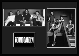 10種類!Soundgarden/サウンドガーデン/ROCK/ロックバンドグループ/証明書付きフレーム/BW/モノクロ/ディスプレイ(8-3W)