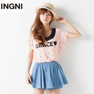 ★新品♪イング【INGNI】デニムペプラムキュロット／パンツ　B★