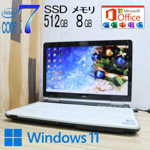 ★中古PC YAMAHA♪最上級4コアi7！新品SSD512GB メモリ8GB★LL750E Core i7-2630QM Win11 MS Office2019 Home&Business ノートPC★P70714