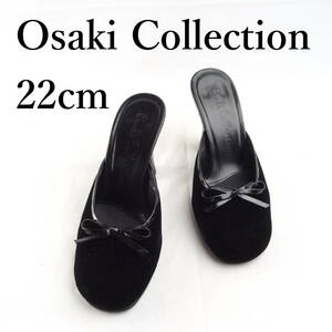LK7532**美品*Osaki Collection*オーサキコレクション*レディースミュール*22cm*黒*