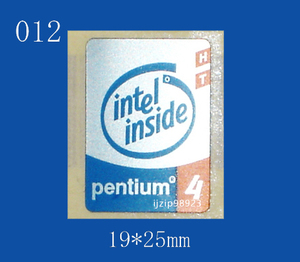 即決012【 pentium 4 HT 】(大)エンブレムシール追加同梱発送OK■ 条件付き送料無料 未使用