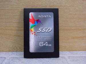 △F/099●ADATA☆2.5インチSSD☆64GB SATA 6Gb/s☆Premier SP600☆ASP600SS-64GM☆中古品