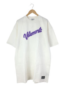 VETEMENTS◆Tシャツ/L/コットン/WHT/UE51TR760W/PRINTED T SHIRT