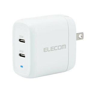 【5個セット】 エレコム USB Power DeliveryAC充電器(40W C×2) MPA-ACCP25WHX5