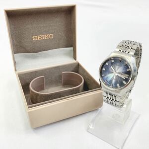 稼働品 SEIKO セイコー LM 5606-8060 デイデイト カットガラス 23石 自動巻き メンズ腕時計 シルバー ケース付き R阿0407☆