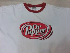 ドクターペッパー Dr Pepper Tシャツ ビンテージ USA 古着 企業物 ドリンク ジュース アドバタイジング メンズ XL ホワイト 白 コカコーラ