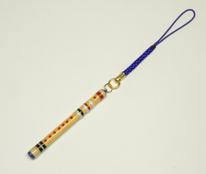特注ミニチュア笛 Ft47 ミニ笛6cm 横笛 篠笛 飾り紐 木製手作り ハンドメイド 和装アクセサリー 阿波踊り