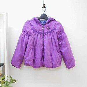 ANNA SUI mini アナスイミニ キッズ 女の子 140ｃｍ ダウン フェザー 入り コート ブルゾン パープル アウター