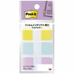 【新品】(まとめ) スリーエム ジャパン Post-it フィルムインデックス 厚口 イエロー・パステルグリーン・パステルピンク 686MC-5 【×