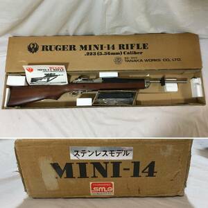 〇V389〇現状品 トイガン モデルガン SMG記載有 TANAKA WORKS タナカ RUGER MINI-14 RIFLE　ルガー ミニ14 ライフル ステンレスモデル 