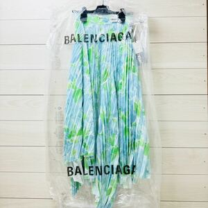 バレンシアガ Balenciaga フローラル スカート プリッツスカート花柄 フラワープリント 総柄 サイズ38 M 定価¥298,000 新品 未使用